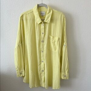 Yellow Button-Up Shirt